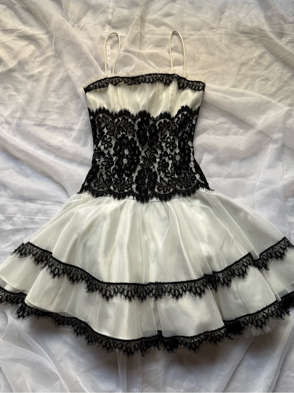 Jessica McClintock Black & White dress (Vintage) - Picture 5 of 8
